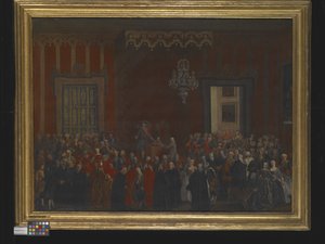 Ceremonia cywilna z okazji wstąpienia Ferdynanda IV na tron Neapolu w 1759 r., ok. 1780 r. (olej na płótnie) autorstwa Michele Foschini