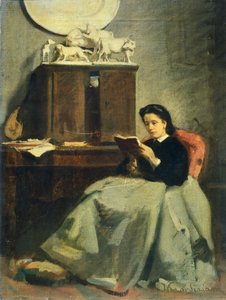 Czytanie żony Michele Gordigiani (1830-1909), olej na płótnie, 45x34 cm