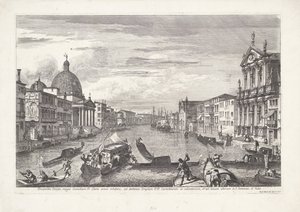 Canal Grande w Wenecji Prospekt Grand Canal of Coenobium D: wyraźne linie (...) (tytuł na obiekcie) Gezichten op Venetië (tytuł serii) Wspaniałe i wybrane widoki Wenecji (tytuł serii)