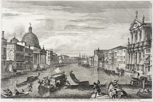 Wielki Kanał między San Simone Piccolo a Santa Chiara, ok. 1740-41 r. autorstwa Michele Marieschi