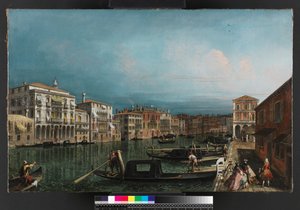 Canal Grande, Wenecja, nad mostem Rialto, przed 1743 autorstwa Michele Marieschi