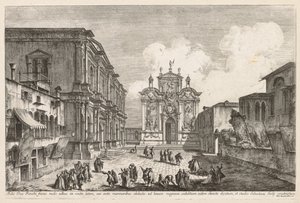 Widoki Wenecji: Campo S. Rocco, 1741. autorstwa Michele Marieschi