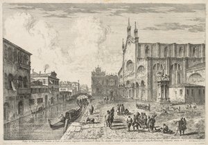 Widoki Wenecji: Campo S. S. Giovanni e Paolo, 1741. autorstwa Michele Marieschi