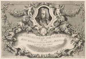 Widoki Wenecji: Frontyspis – Strona tytułowa, 1741. autorstwa Michele Marieschi