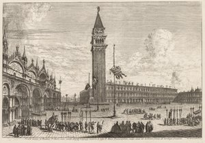 Widoki Wenecji: Piazza i Piazzetta, 1741. autorstwa Michele Marieschi