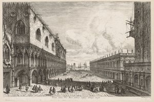 Widoki Wenecji: Piazzetta autorstwa Michele Marieschi