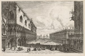 Widoki Wenecji: Piazzetta, 1741. autorstwa Michele Marieschi