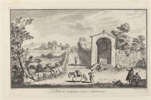 Widok na Campagna w pobliżu Gamberaia autorstwa Michele Marieschi after Giuseppe Zocchi