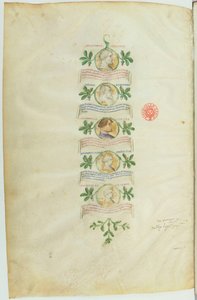 Genealogia Viscontich (BNF, ms lat. 5888) btv1b10020318d, f36 autorstwa Michelino Molinari da Besozzo