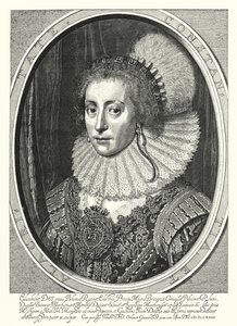 Elżbieta Stuart, królowa Czech (grafika) autorstwa Michiel Jansz. van (after) Miereveld