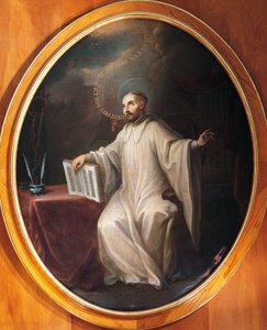 Św. Bernard z Clairvaux, przypisywany Miguelowi Cabrerze (1695-1768) autorstwa Miguel (attr. to) Cabrera