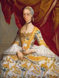 Dona Maria de la Luz Padilla y Cervantes (olej na płótnie) autorstwa Miguel Cabrera