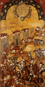 Podbój Meksyku, Panel XX, ok. 1696-1715 (malowanie na drewnie)