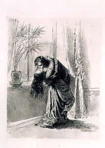 Objęcie pary, płyta 5 z „Liebe” („Miłość”), wyd. 1901 w Lipsku (heliograwiura) autorstwa Mihaly von Zichy