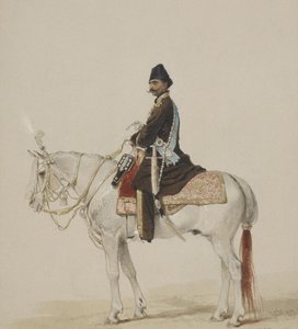 Portret jeździecki Nasera al-Din Shah Qajara 1831-1896, 1873