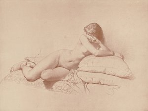 Studium leżącej nagiej kobiety, 1885 autorstwa Mihaly von Zichy