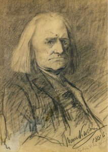 Portret Franciszka Liszta (1811-1886) autorstwa Munkacsy, Mihaly (1844-1900) autorstwa Mihály Munkácsy