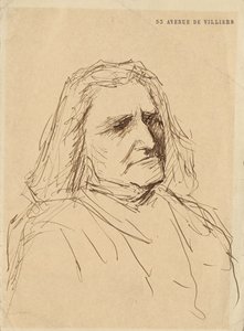 Portret Franciszka Liszta 1811-1886, lata 80. XIX wieku. autorstwa Mihály Munkácsy