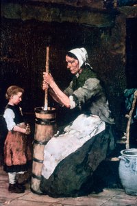 Kobieta w churnu, ok. 1864-1900 autorstwa Mihály Munkácsy