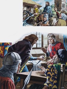 Nienawiść Ryszarda II do Anglii (gwasz na papierze)