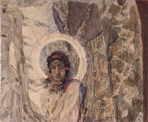 Głowa aniołów, 1887 autorstwa Mikhail Aleksandrovich Vrubel