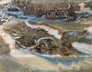 Ilustracja do bajki o carze Saltanie A. Puszkina, 1901 autorstwa Mikhail Aleksandrovich Vrubel