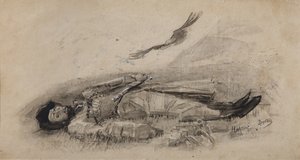 Ilustracja do wiersza Ismail-Bej M. Lermontowa, 1889-1891 autorstwa Mikhail Aleksandrovich Vrubel