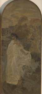 Tryptyk Minerwa Sąd Paryski, 1893 autorstwa Mikhail Aleksandrovich Vrubel