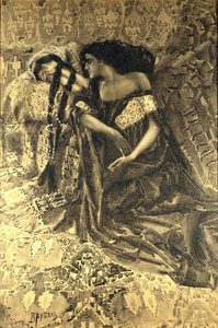 Tamara i Demon. Ilustracja do wiersza „Demon” Michaiła Lermontowa, 1890-1891