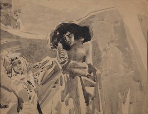 Taniec Tamary. Ilustracja do wiersza „Demon” Michaiła Lermontowa, 1890-1891 autorstwa Mikhail Aleksandrovich Vrubel