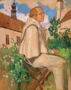 Portret genetyka Johanna Gregora Mendla, 1926 (pastel na papierze)