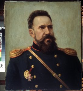 „Portret żołnierza i inżyniera Siergieja Mosina (1849-1902) wynalazcy karabinu Mosin-Nagant (Mosin Nagant)”” Obraz Michaiła Gerca (1900-1942) 1941 Państwowe Centralne Muzeum Artylerii, Sankt Petersburg autorstwa Mikhail Petrovich Gerets