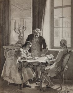Lekcja języka rosyjskiego cesarzowej Katarzyny II, 1894 autorstwa Mikhail Petrovich Klodt Baron