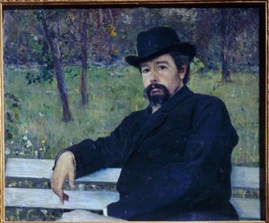 Portret malarza Nikołaja Aleksandrowicza Jaroszenki autorstwa Mikhail Vasilievich Nesterov