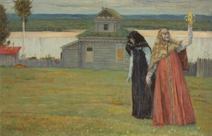 Dwie siostry autorstwa Mikhail Vasilievich Nesterov