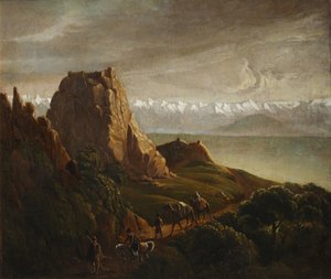Kaukaski pejzaż z wielbłądami, 1837-1838