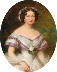 Portret hrabiny Marii Gabrielli Józefy Anny Szápáry 1834-1912, z domu Atzél de Borosjenö, 1857.
