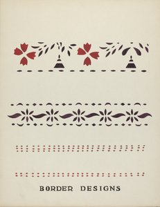 Wzory obramowań z proponowanego portfolio „Maine Wall Stencils”