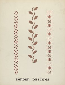 Wzory obramowań z proponowanego portfolio „Maine Wall Stencils”