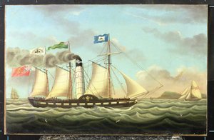 Pakiet Steam „Święty Patryk” o biegu z Liverpoolu do Dublina, 1827 r. autorstwa Miles Walters