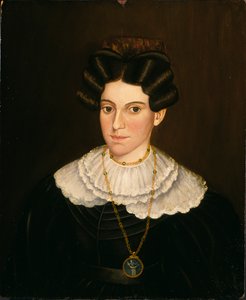 Kobieta w czarnej sukni, ca. 1835-1840. autorstwa Milton W. Hopkins