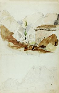 Klasztor Eliasza, Góra Synaj, 1844. autorstwa Miner Kilbourne Kellogg