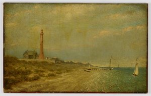 Latarnia morska na wyspie Fire Island autorstwa Miner Kilbourne Kellogg