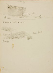 Łódź rybacka/trawa morska, St. Valery autorstwa Miner Kilbourne Kellogg