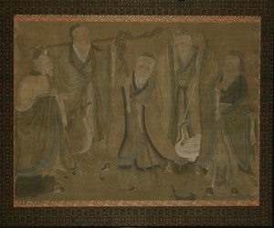 Pięciu mędrców, XV-początek XVI wieku autorstwa Ming Dynasty Chinese School