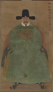 Han Yige, ok. 1368-1644 (zwój wiszący, kolor na jedwabiu) autorstwa Ming Dynasty Chinese School