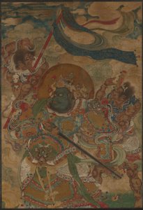 Niebiański król Virudhaka autorstwa Ming Dynasty Chinese School