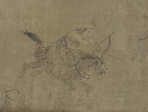 Niewola Cai Wenji, XIV-XV w. (atrament na papierze)