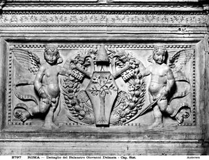 Fragment transenny Kaplicy Sykstyńskiej, ok.1484 (kamień)