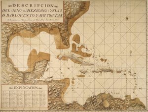 Mapa Zatoki Meksykańskiej i wysp karaibskich autorstwa Miol Polo